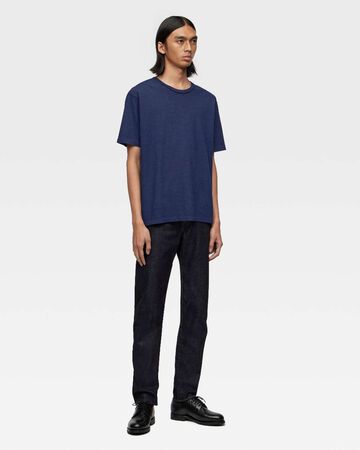 SOFT HEAVY OUNCE S/S TEE - INDIGO,Indigo, large image number 3