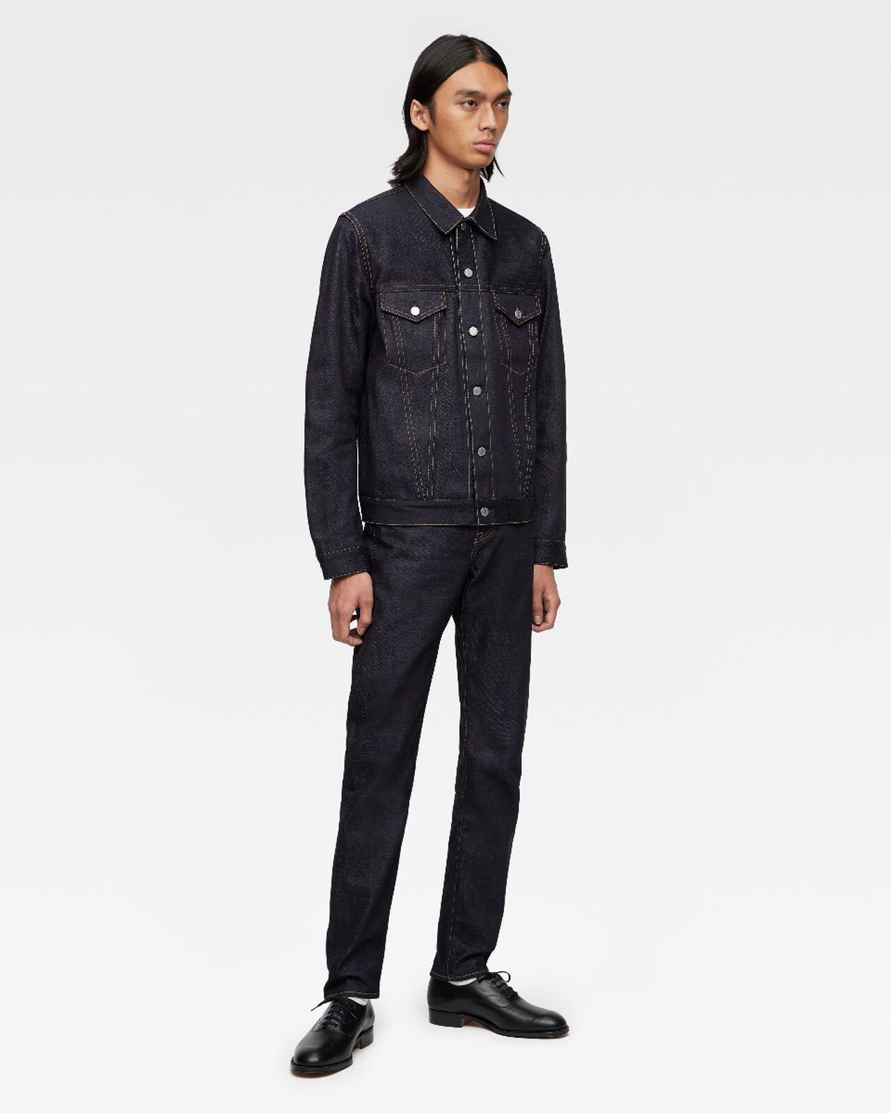#003 STANDARD DENIM JACKET 14.7oz,Indigo, large image number 3
