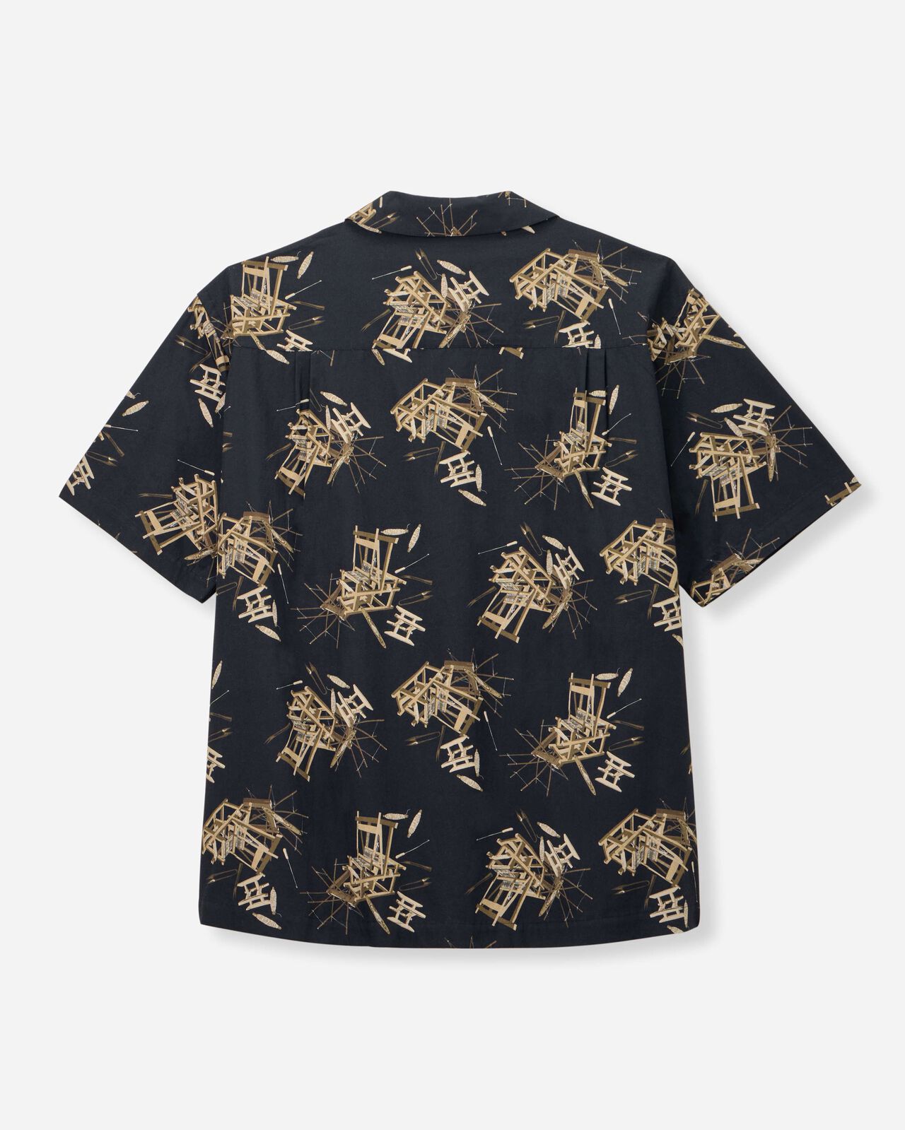 COTTON/RAYON S/S  SHIRT,BRN, large image number 6