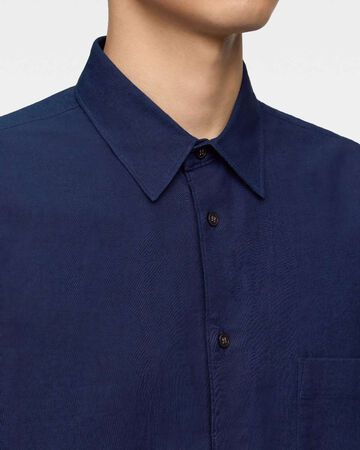 POPLIN L/S SHIRT - INDIGO,Indigo, small image number 4