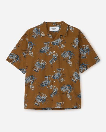 COTTON/RAYON S/S  SHIRT,BRN, large image number 13