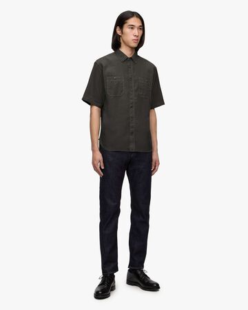 LINEN S/S SHIRT,BLK, large image number 1