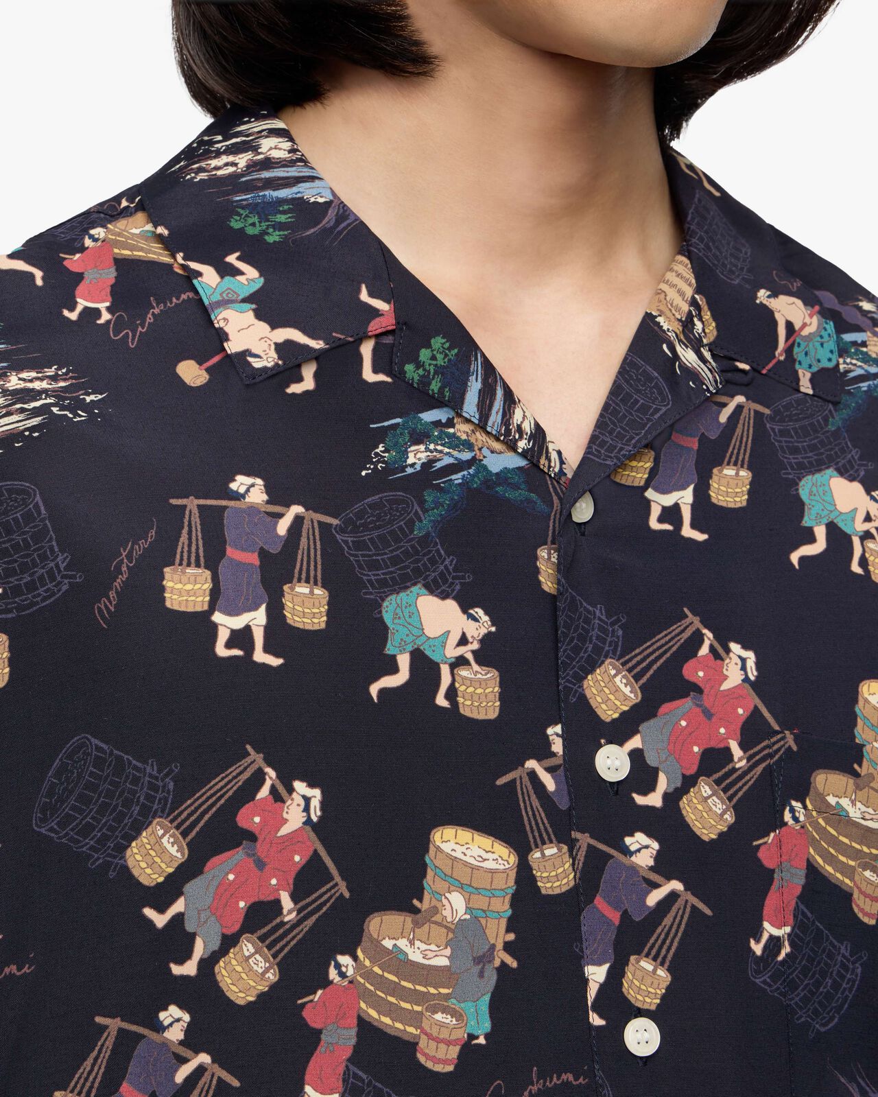 [Late Feb Release] RAYON S/S  SHIRT,BLK, large image number 4