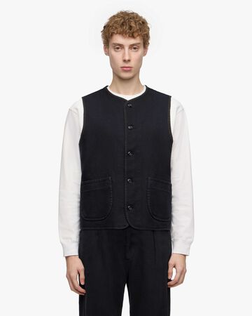 [Late Mar Release] SASHIKO VEST-OVERDYE,Indigo, large image number 9