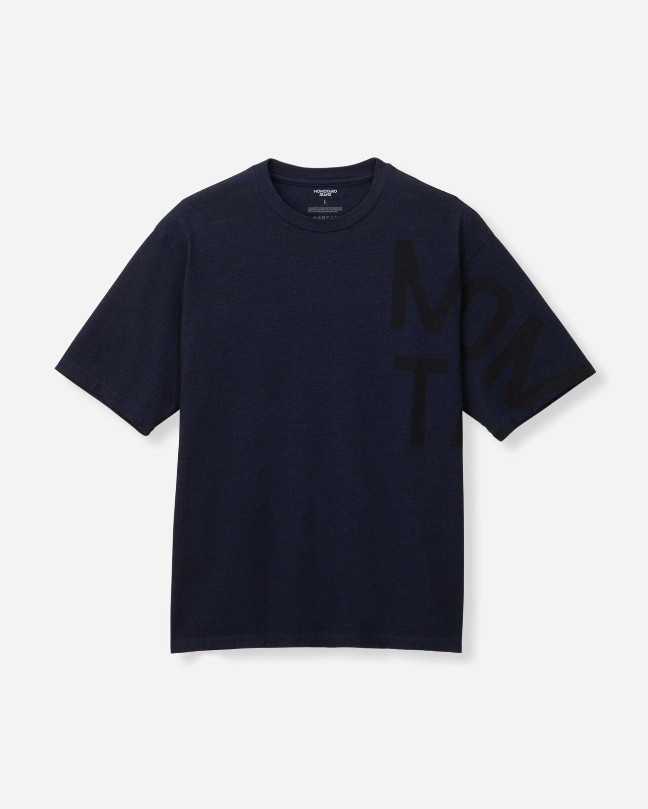 INDIGO YARN DYED S/S TEE - MOMOTARO,Indigo, large image number 5