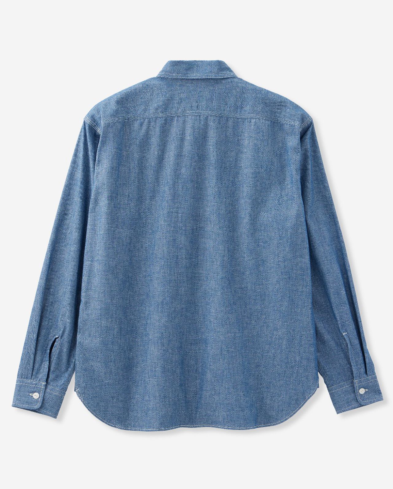 TRIPLE STITCH L/S CHAMBRAY SHIRT,Indigo, large image number 6