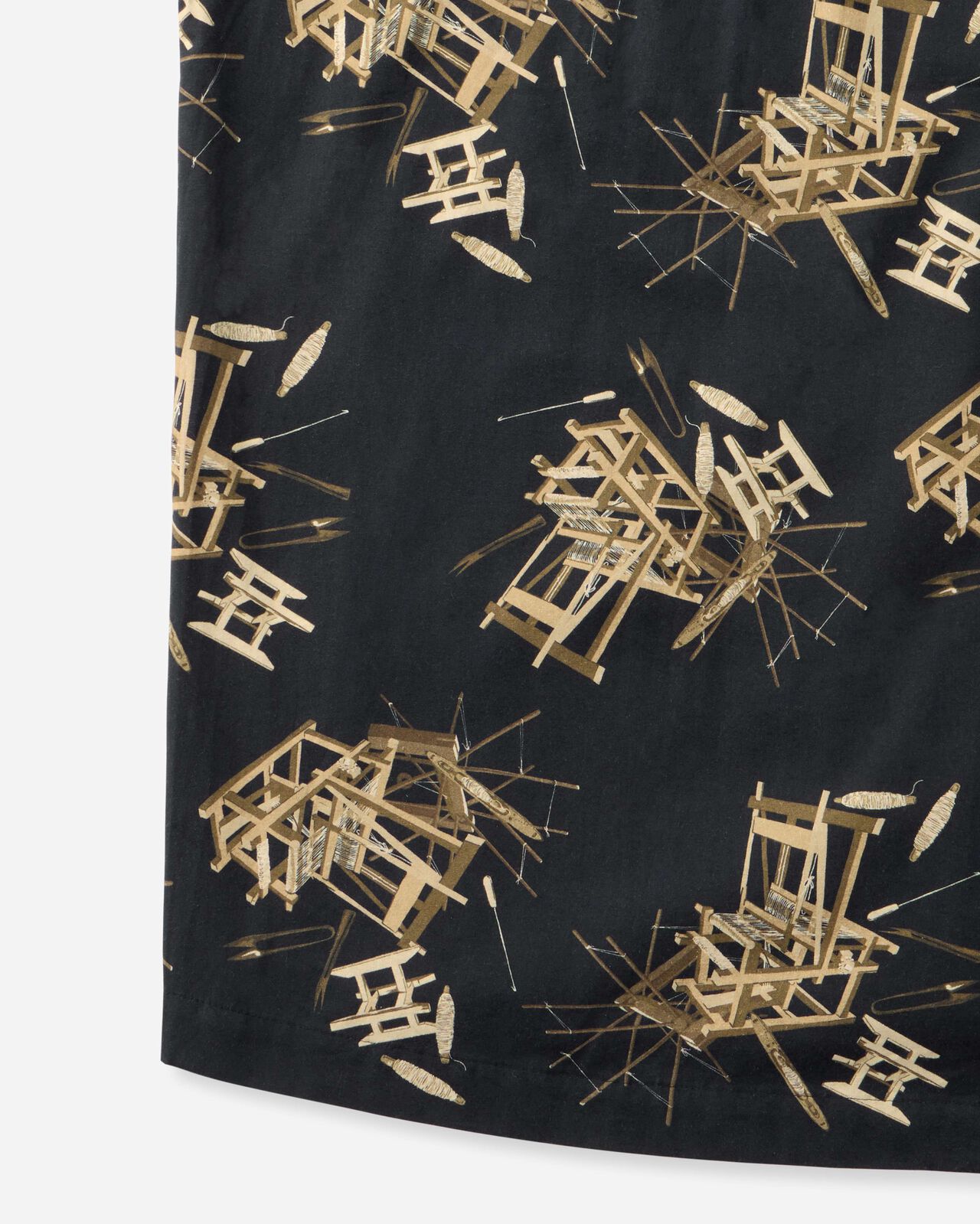 COTTON/RAYON S/S  SHIRT,BRN, large image number 9