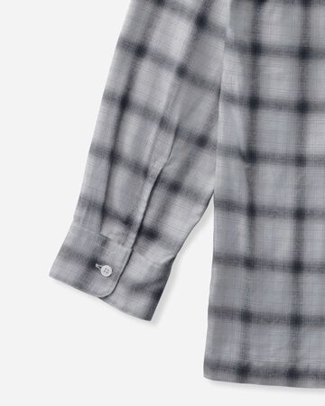 RAYON CHECK L/S  SHIRT,NAVY, large image number 9