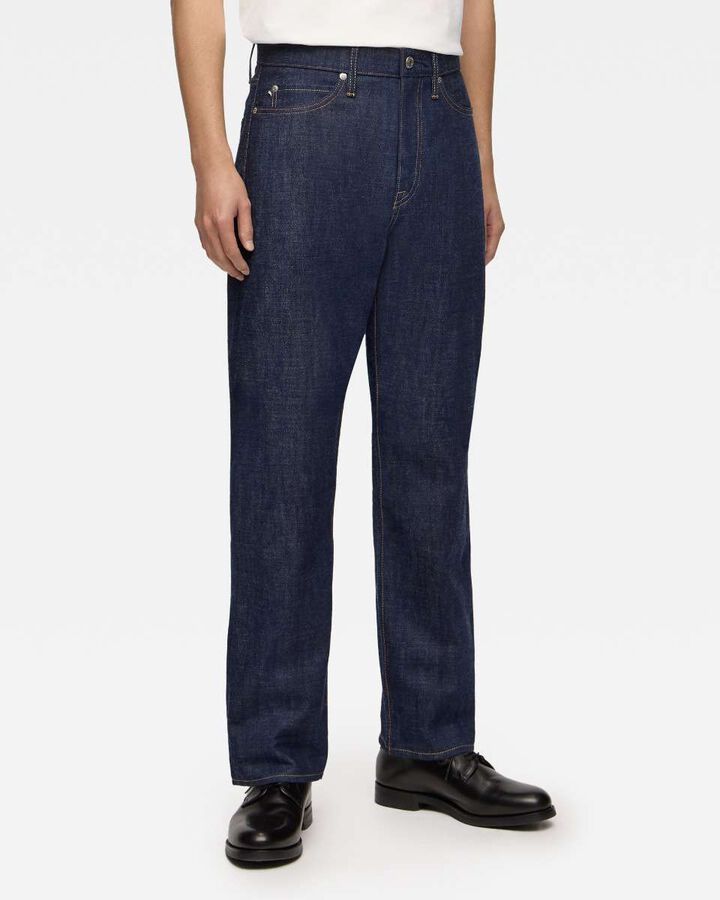 #100 NATURAL INDIGO STRAIGHT 12.2oz,, medium