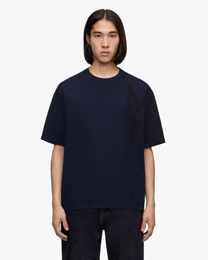INDIGO YARN DYED S/S TEE - MOMOTARO,, medium