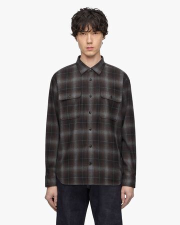 WOOL CHECK SHIRT,NAVY, large image number 11