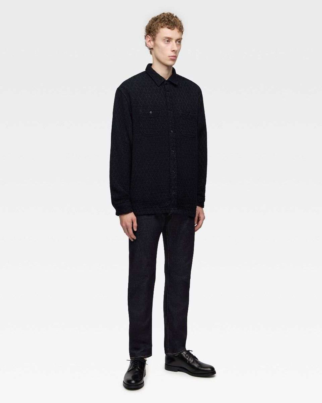 SASHIKO WORK SHIRT,Indigo, large image number 3