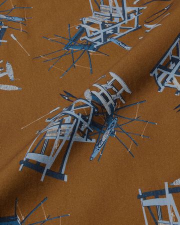 COTTON/RAYON S/S  SHIRT,BRN, large image number 14