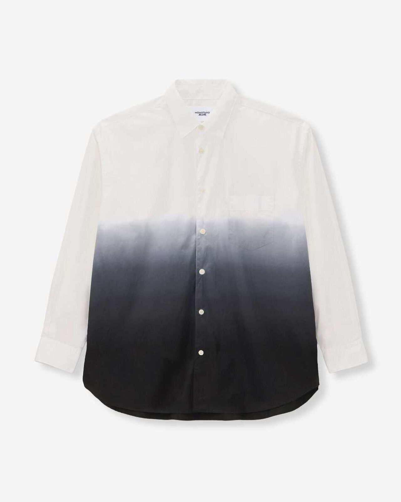 BROAD L/S SHIRT - KYOTO MONTSUKI GRADATION,Noir, large image number 5