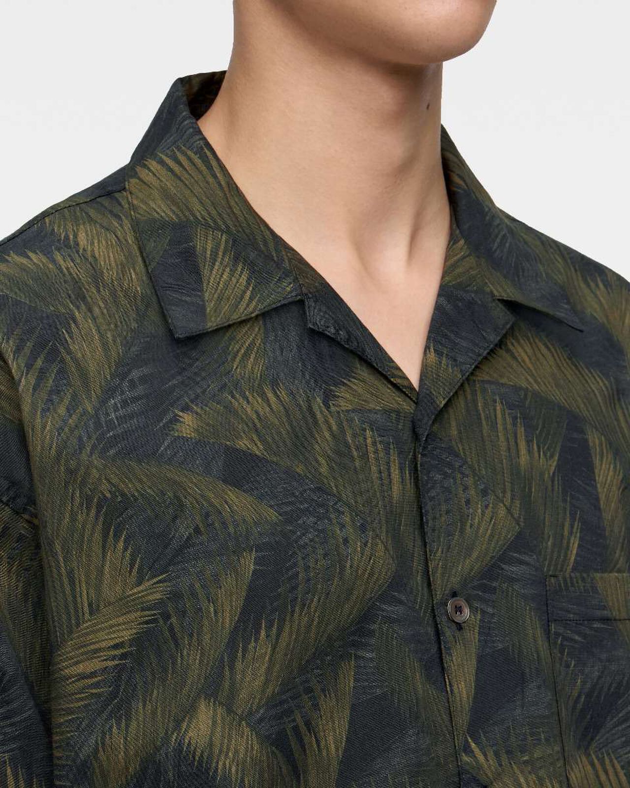 Soon MMSS6000 CYCADS PATTERN S/S SHIRT,GRN, large image number 4