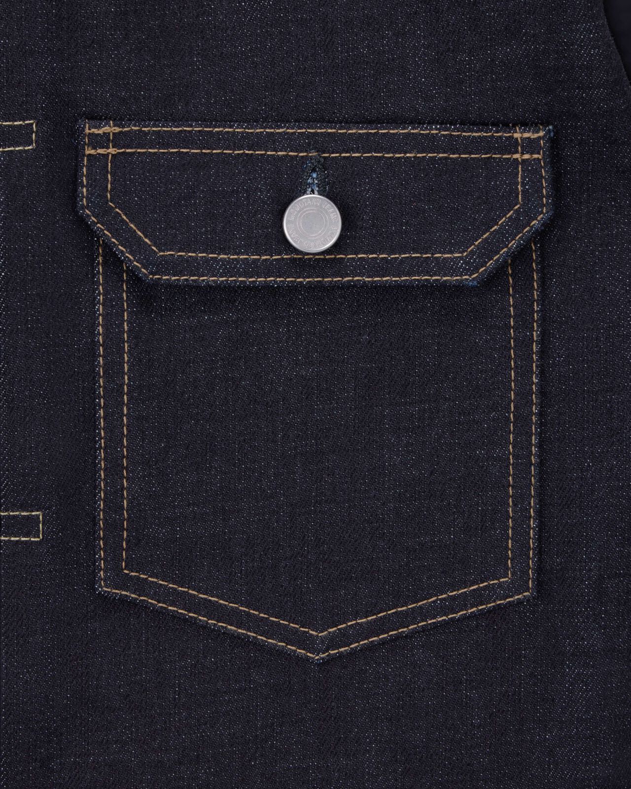 LINED DENIM JACKET,Indigo, large image number 8
