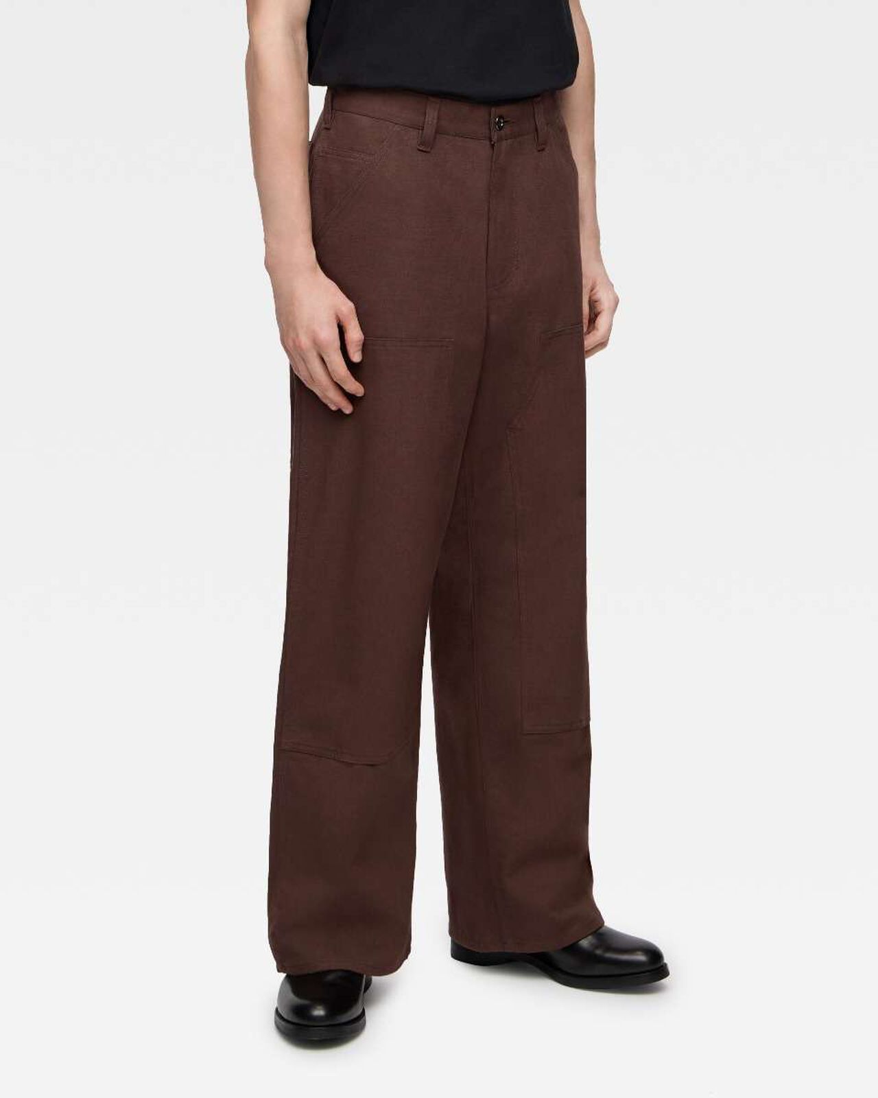 DUCK DOUBLE KNEE PANTS,Marron, large image number 1