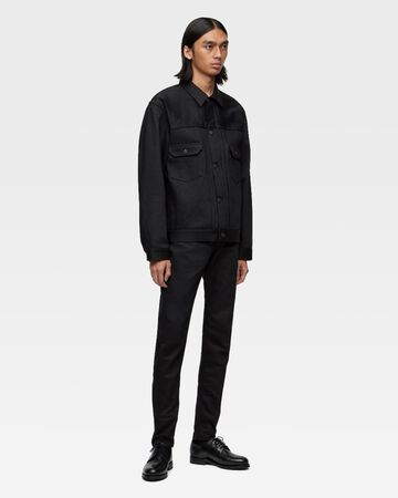 #002 STANDARD DENIM JACKET 14.7oz,Schwarz, large image number 3