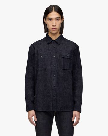 TRIPLE STITCH L/S DENIM SHIRT,Indigo, large image number 0