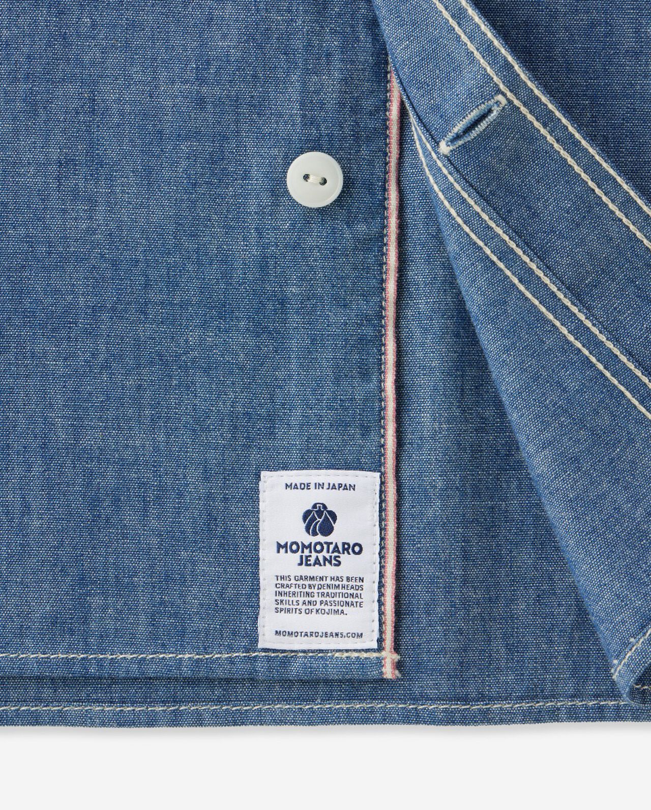 TRIPLE STITCH L/S CHAMBRAY SHIRT,Indigo, large image number 8