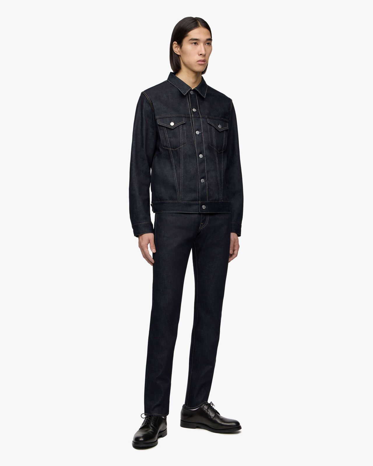 #300 STANDARD SLIM 14.7oz ZIPPER FLY,Indigo, large image number 4