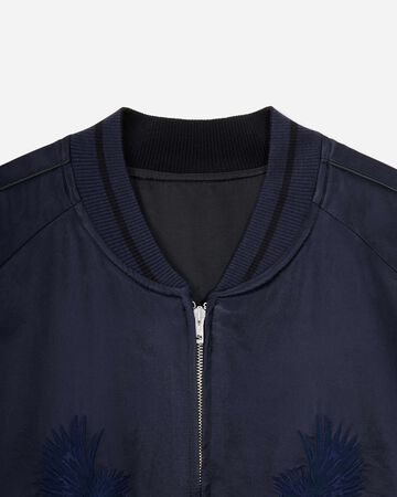 SATIN SOUVENIR JACKET,NAVY, large image number 8