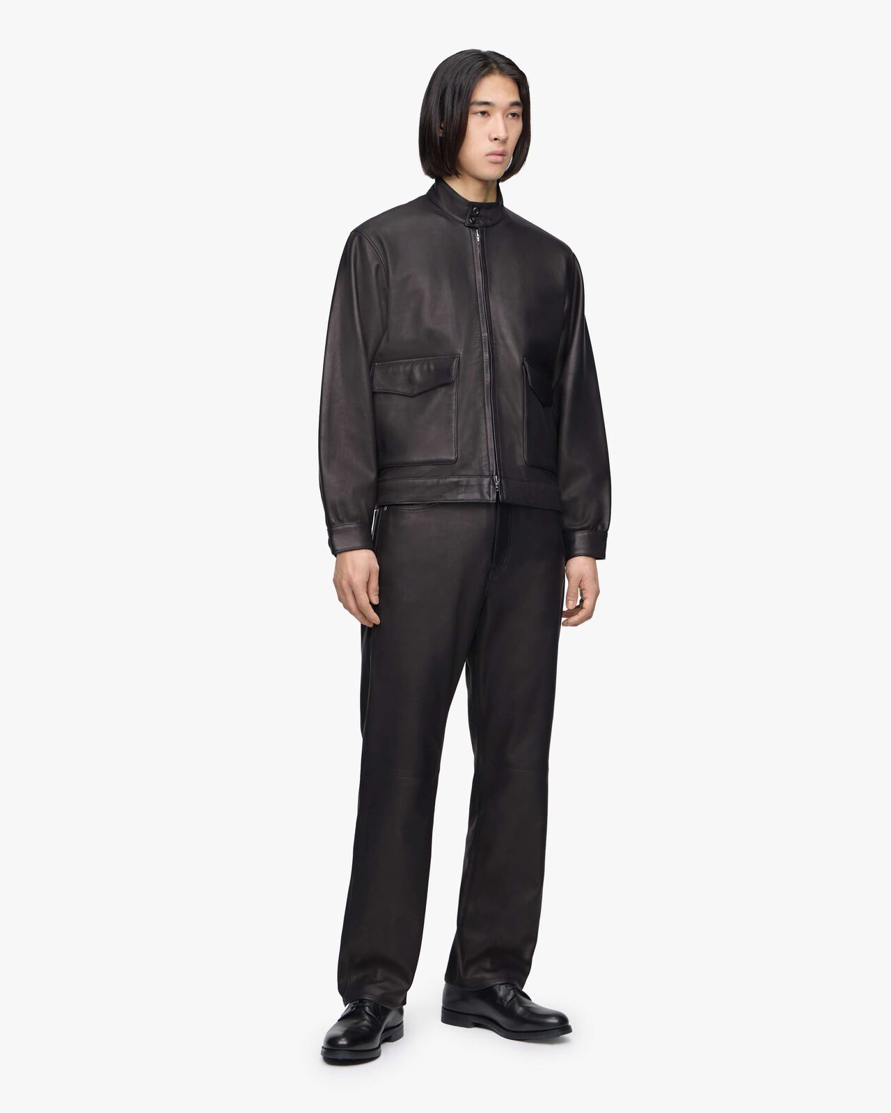 #100 STRAIGHT - SMOOTH LEATHER,BLK, large image number 15