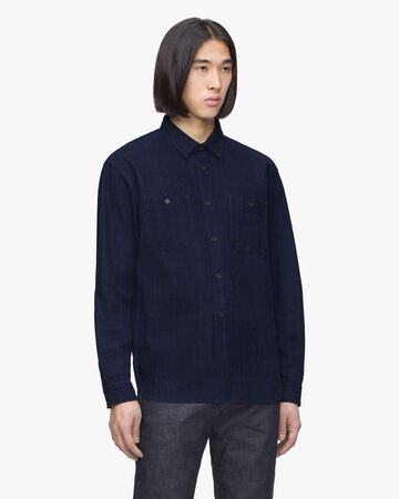 SASHIKO WORK SHIRT,Indigo, large image number 1