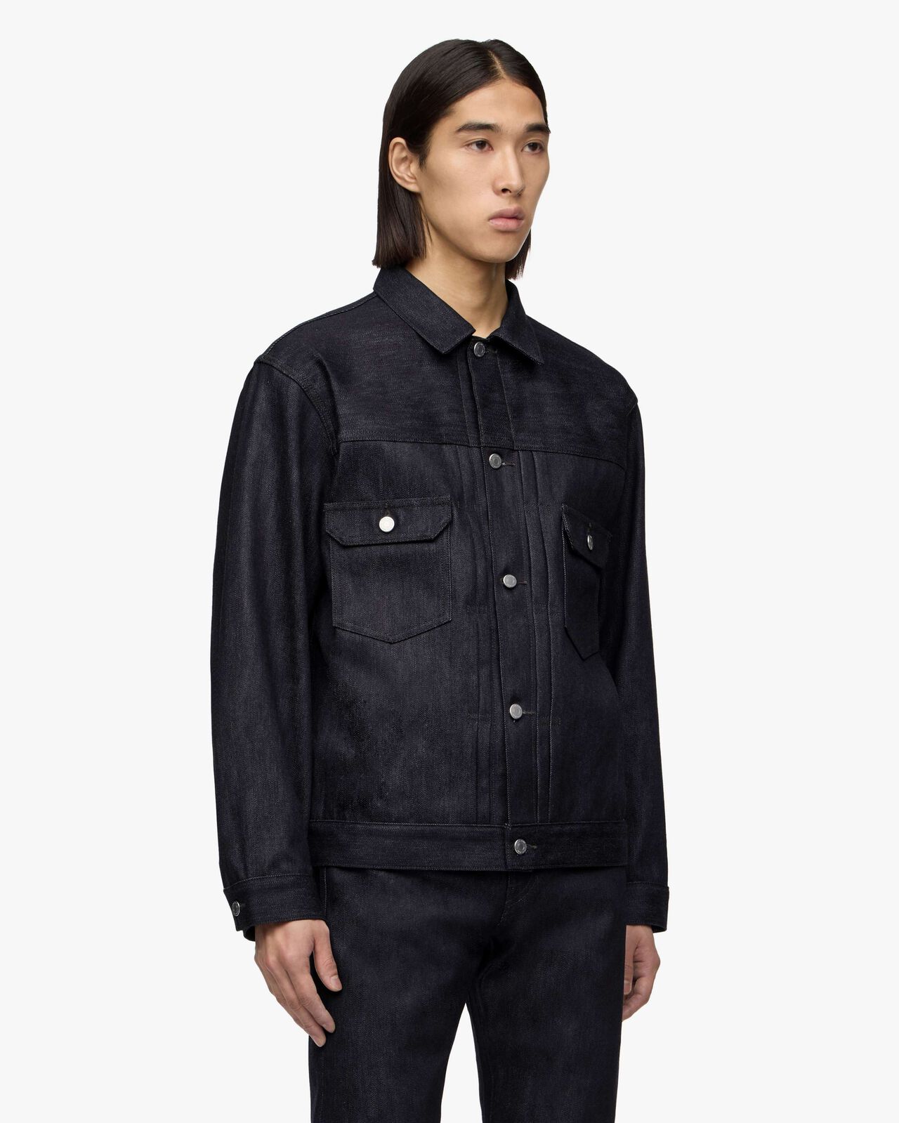 #002 CASHMERE DENIM JACKET 13.7oz,Indigo, large image number 1