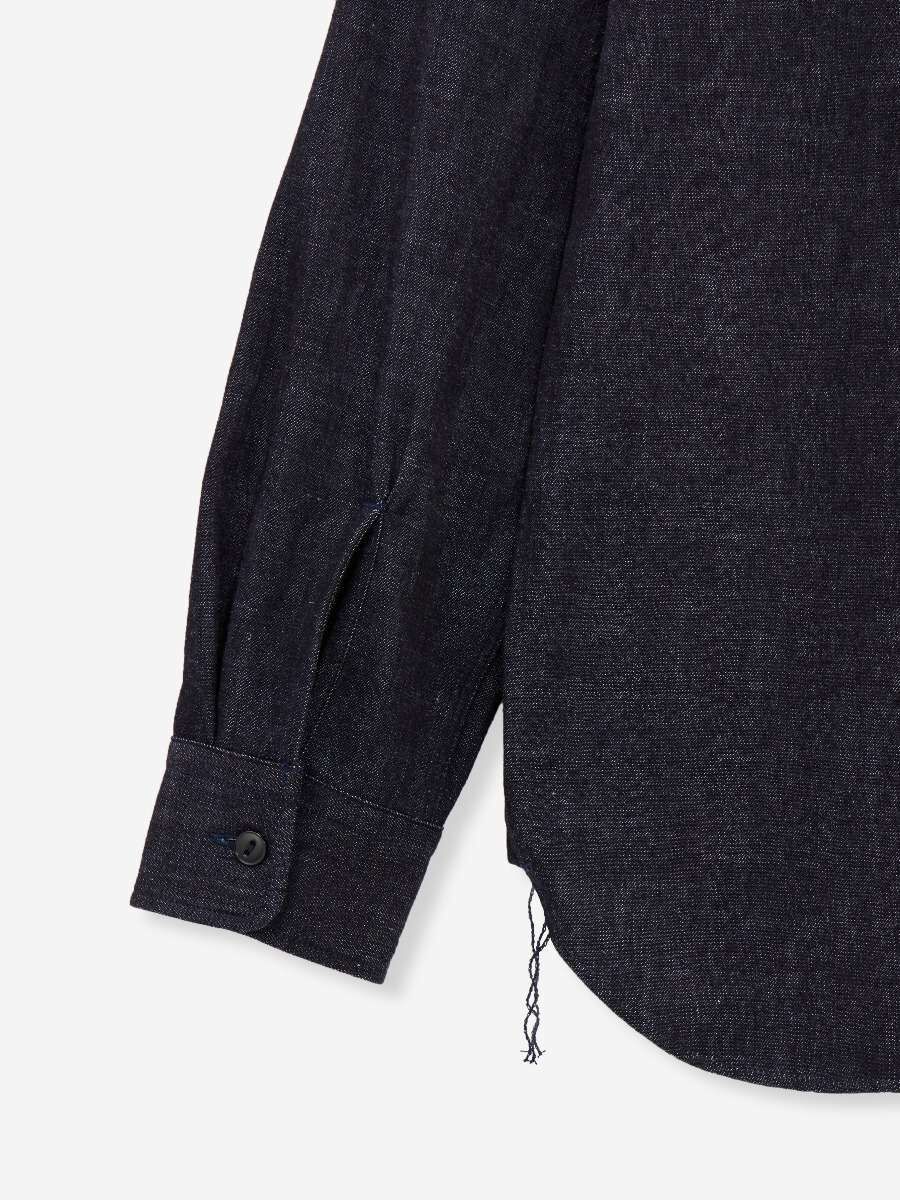 TRIPLE STITCH L/S DENIM SHIRT (TWO STRIPES)