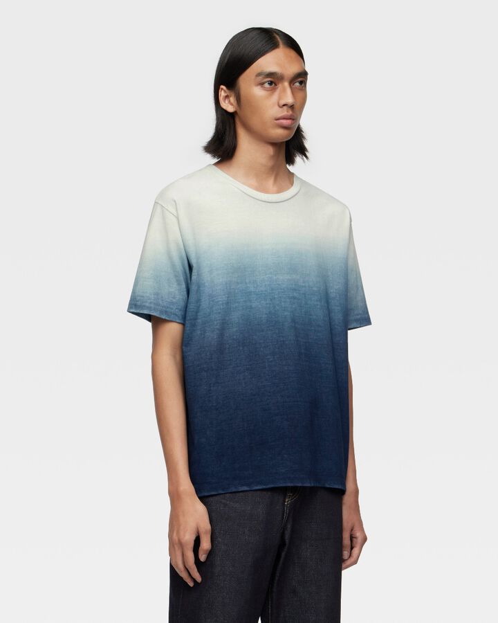 SOFT HEAVY OUNCE S/S TEE - NATURAL INDIGO GRADATION,, medium