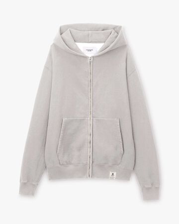 LOOPWHEEL SWEAT ZIP UP HOODY,Grigio, large image number 5