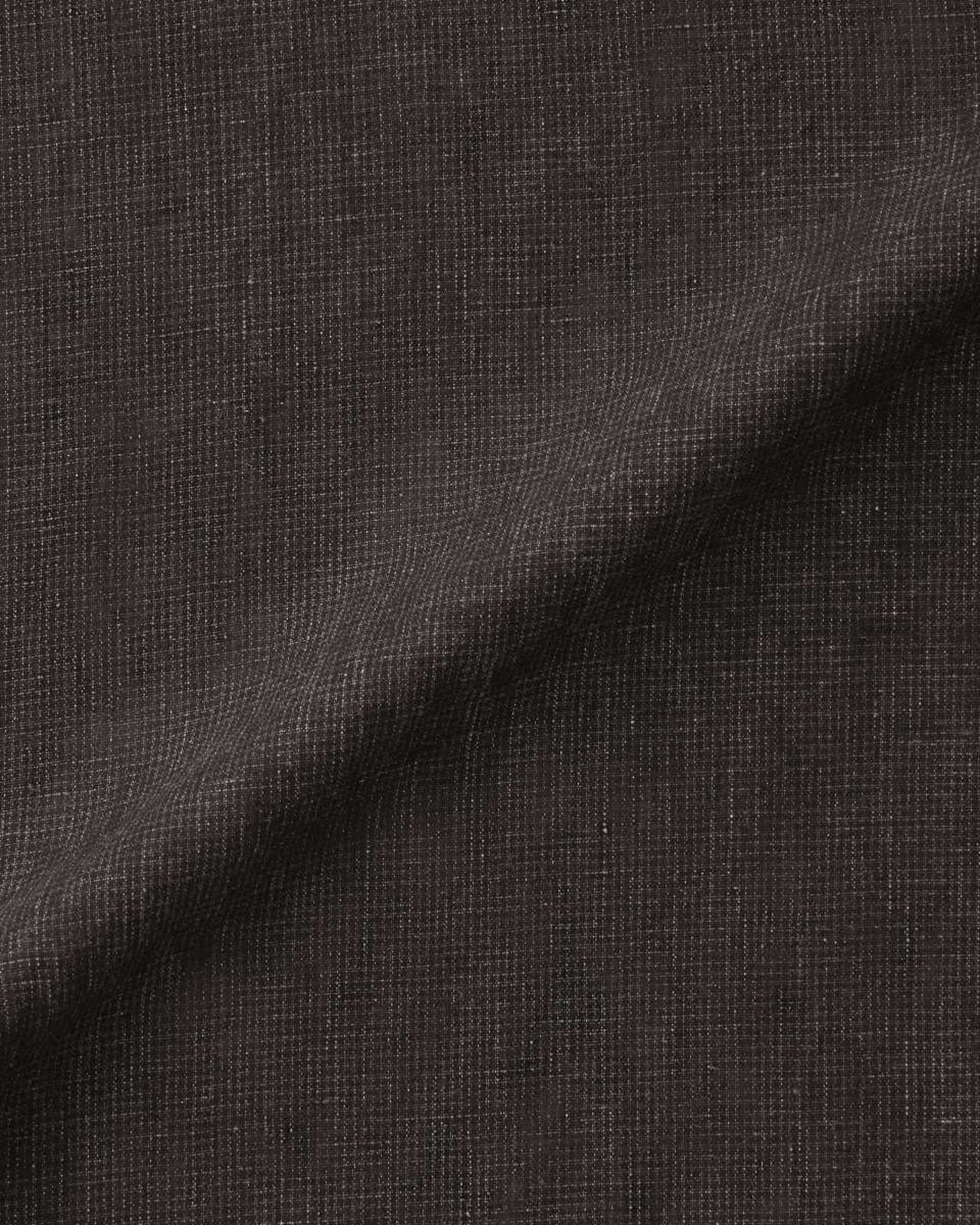 LINEN S/S SHIRT,Hitam, large image number 8
