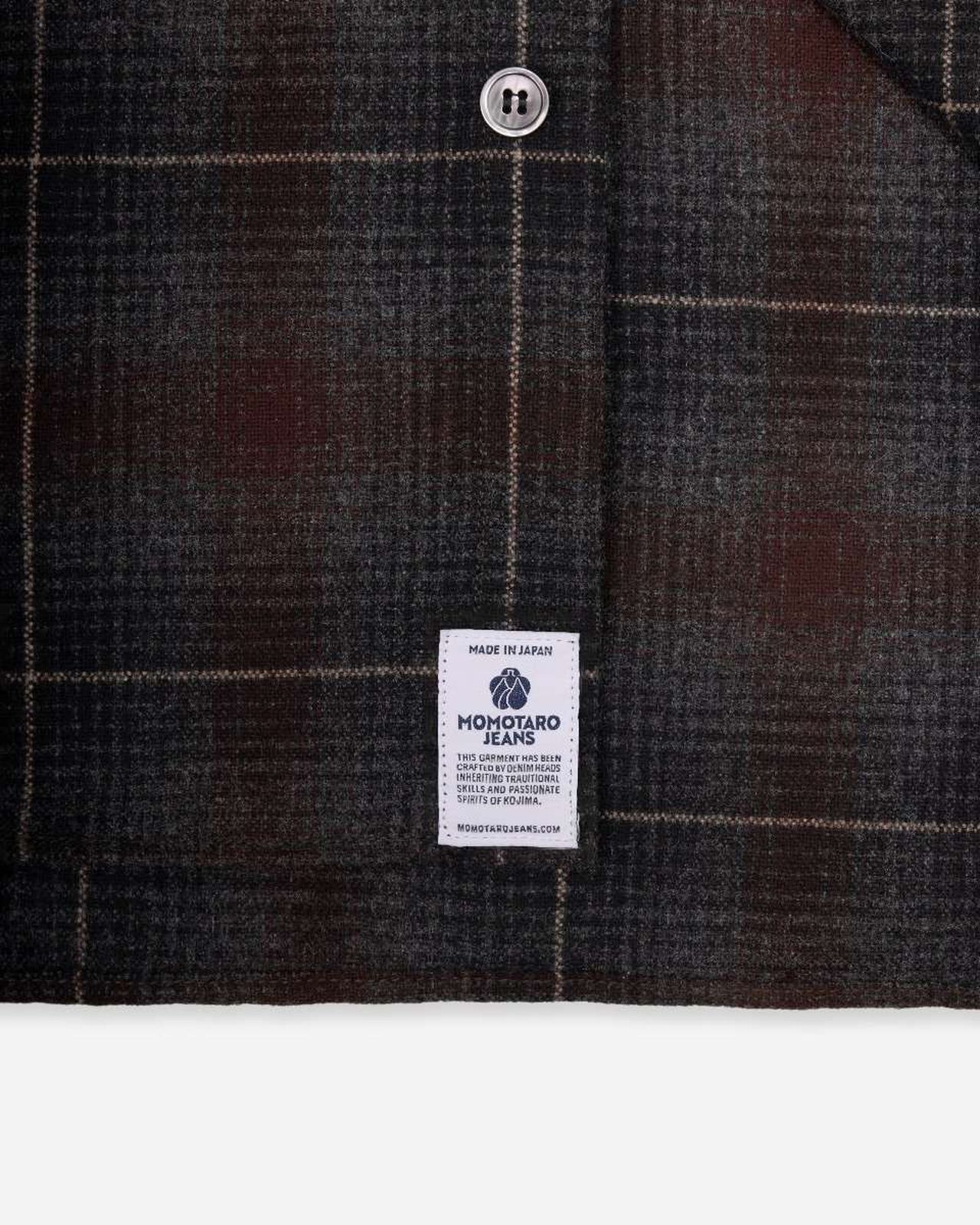 WOOL×CASHMERE OMBRE CHECK L/S SHIRT,GRY, large image number 9