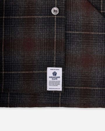 WOOL×CASHMERE OMBRE CHECK L/S SHIRT,GRY, small image number 9