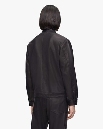 SMOOTH LEATHER JACKET,BLK, large image number 13
