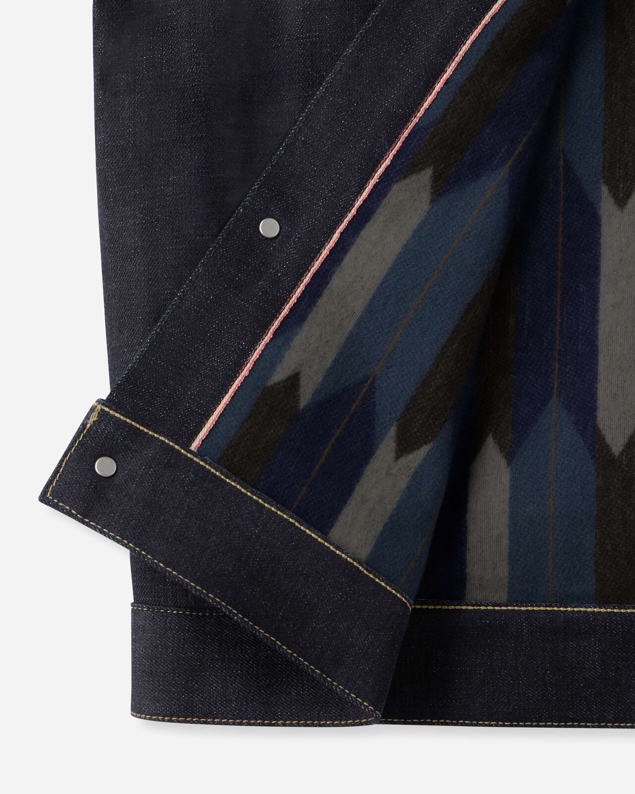 LINED DENIM JACKET,Indigo, large image number 10