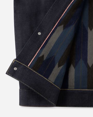 LINED DENIM JACKET,Indigo, large image number 10