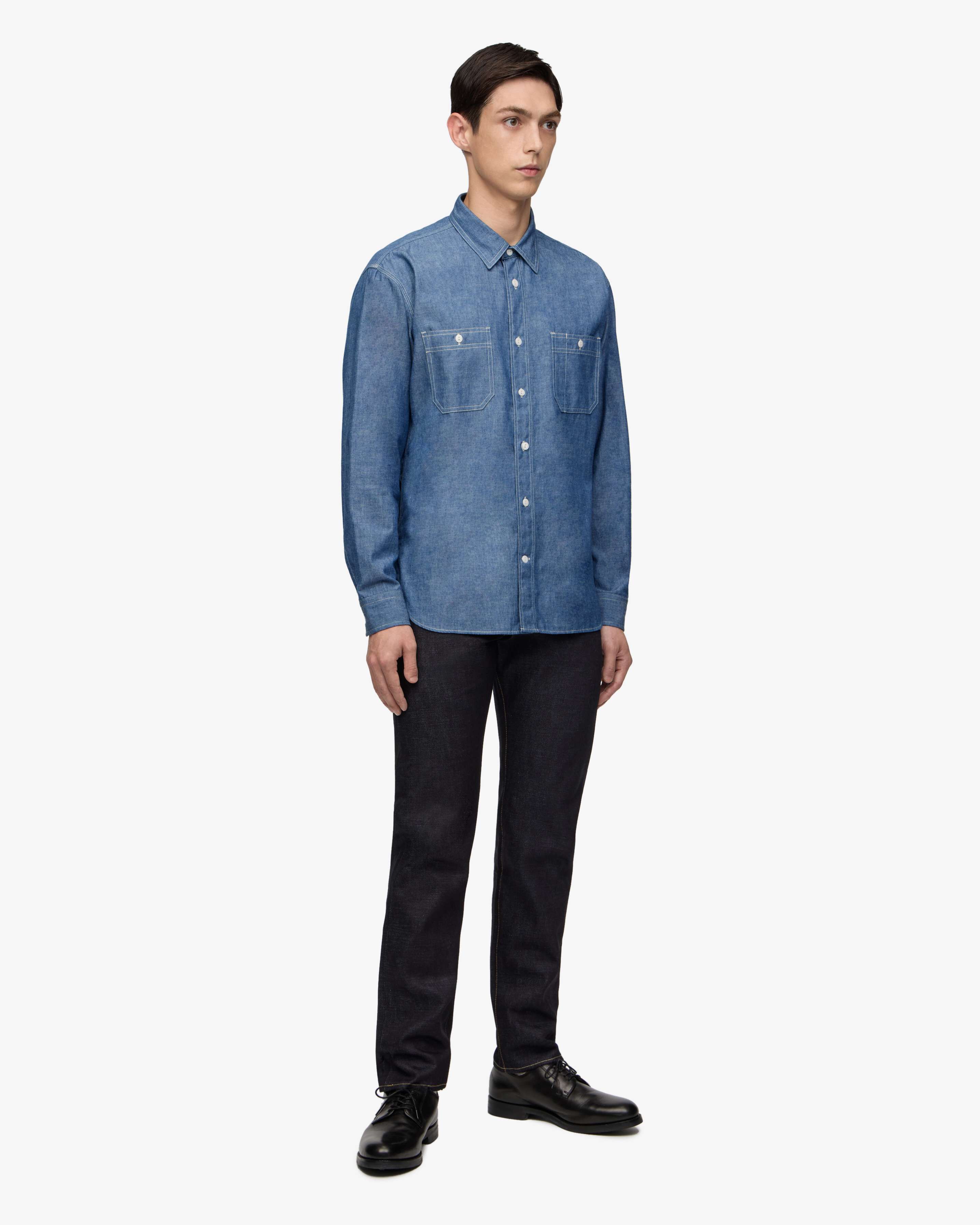 TRIPLE STITCH L/S CHAMBRAY SHIRT