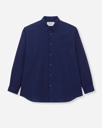 POPLIN L/S SHIRT - INDIGO,Indigo, small image number 5