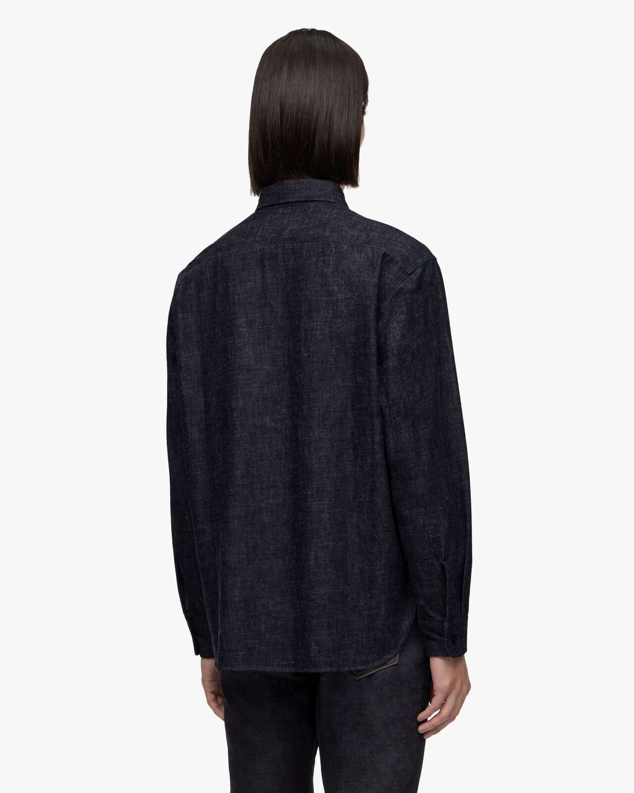 TRIPLE STITCH L/S DENIM SHIRT,Indigo, large image number 2