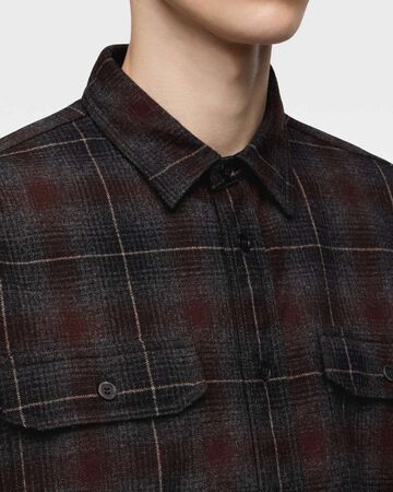 WOOL×CASHMERE OMBRE CHECK L/S SHIRT,GRY, small image number 4