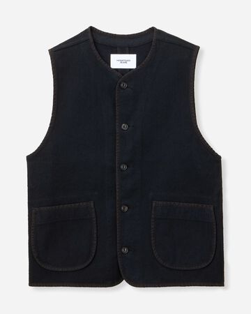 [Late Mar Release] SASHIKO VEST-OVERDYE,Indigo, large image number 11