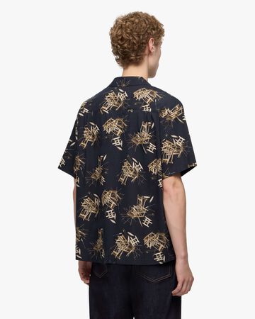 COTTON/RAYON S/S  SHIRT,BRN, large image number 2