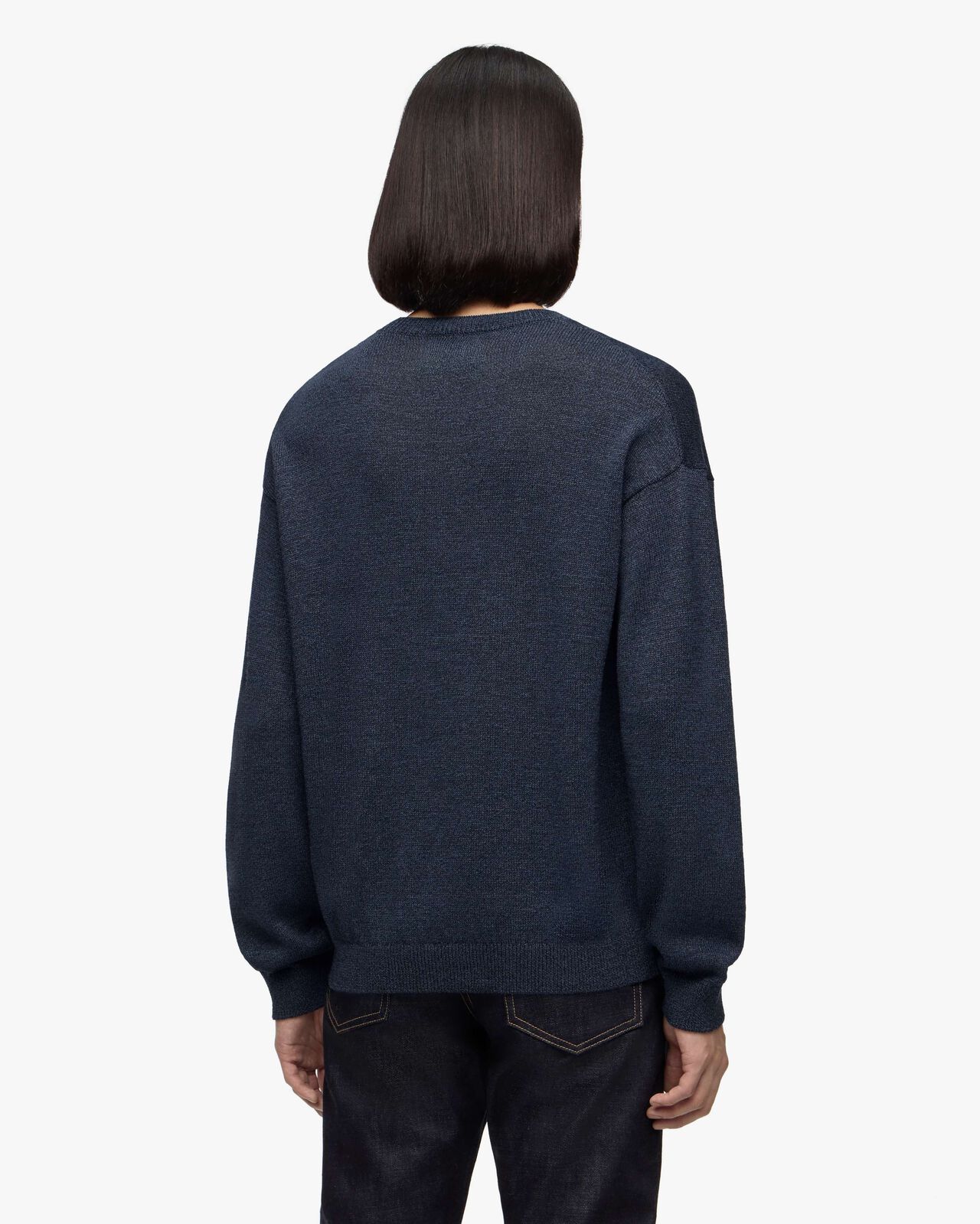 L/S KNIT - WASHI PAPER,Noir, large image number 2