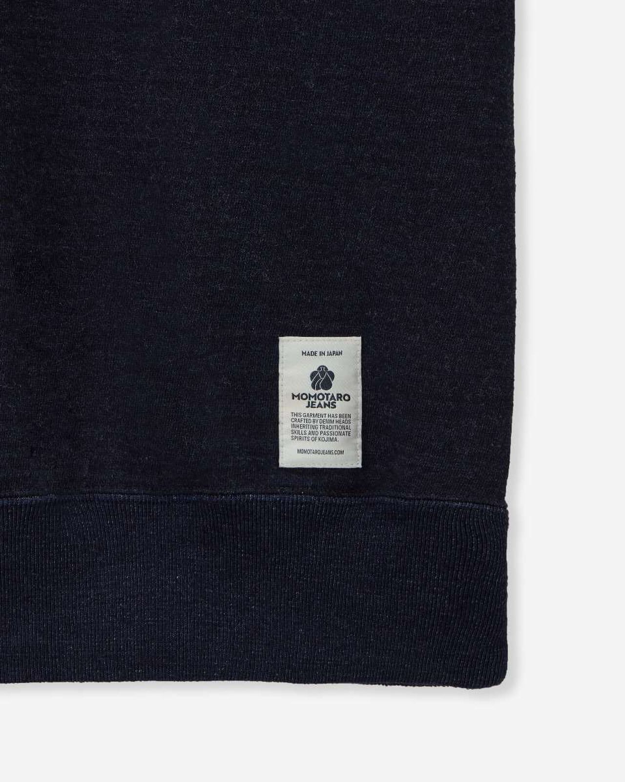 INDIGO SWEAT CREW NECK PO-YARN DYE,Indigo, large image number 10