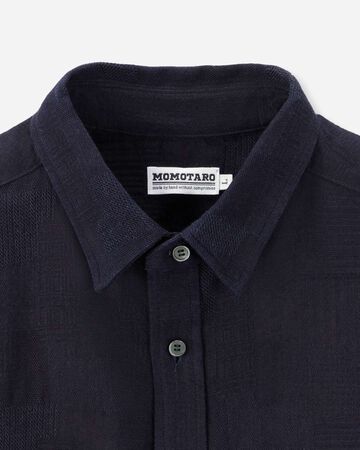 INDIGO JACQUARD SHIRT,Indigo, small image number 7