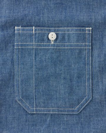 TRIPLE STITCH L/S CHAMBRAY SHIRT,Indigo, small image number 10