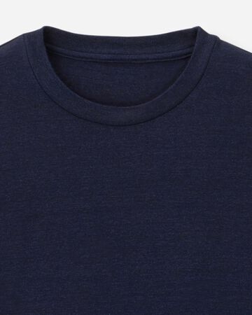 INDIGO YARN DYED TEE - TOKUNO BLUE,Indigo, large image number 7