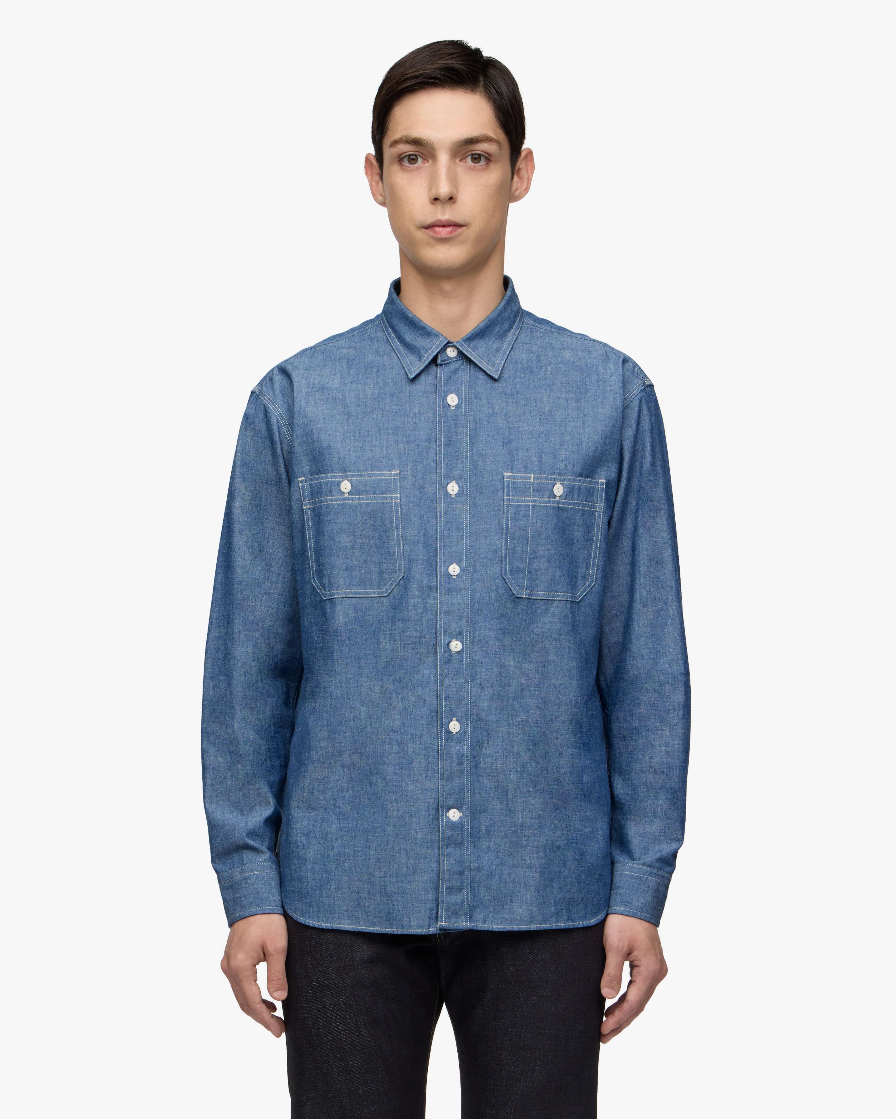 TRIPLE STITCH L/S CHAMBRAY SHIRT